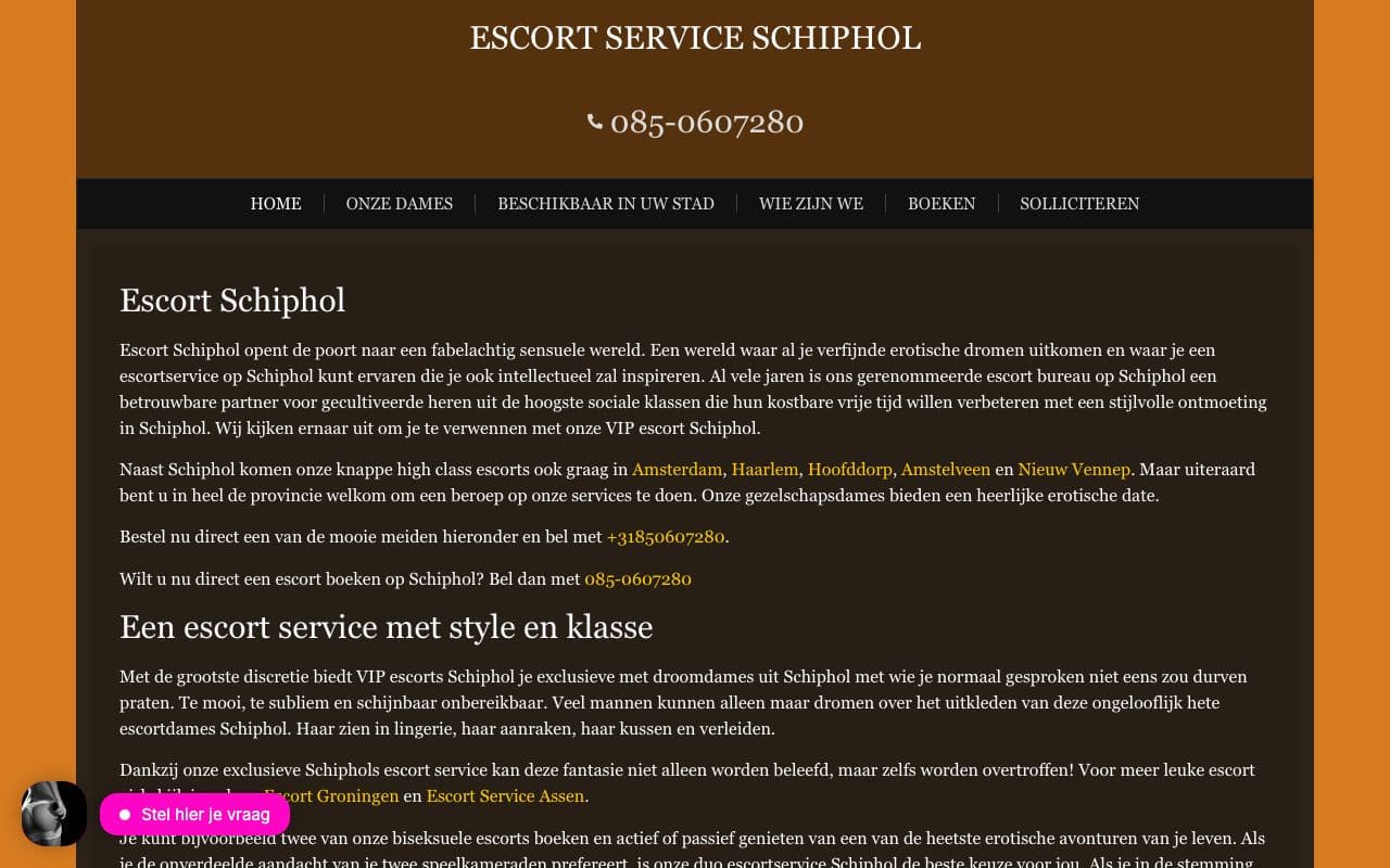Escort Service Schiphol/Haarlemmermeer — Betrouwbare escort service in Schiphol/Haarlemmermeer en omstreken.