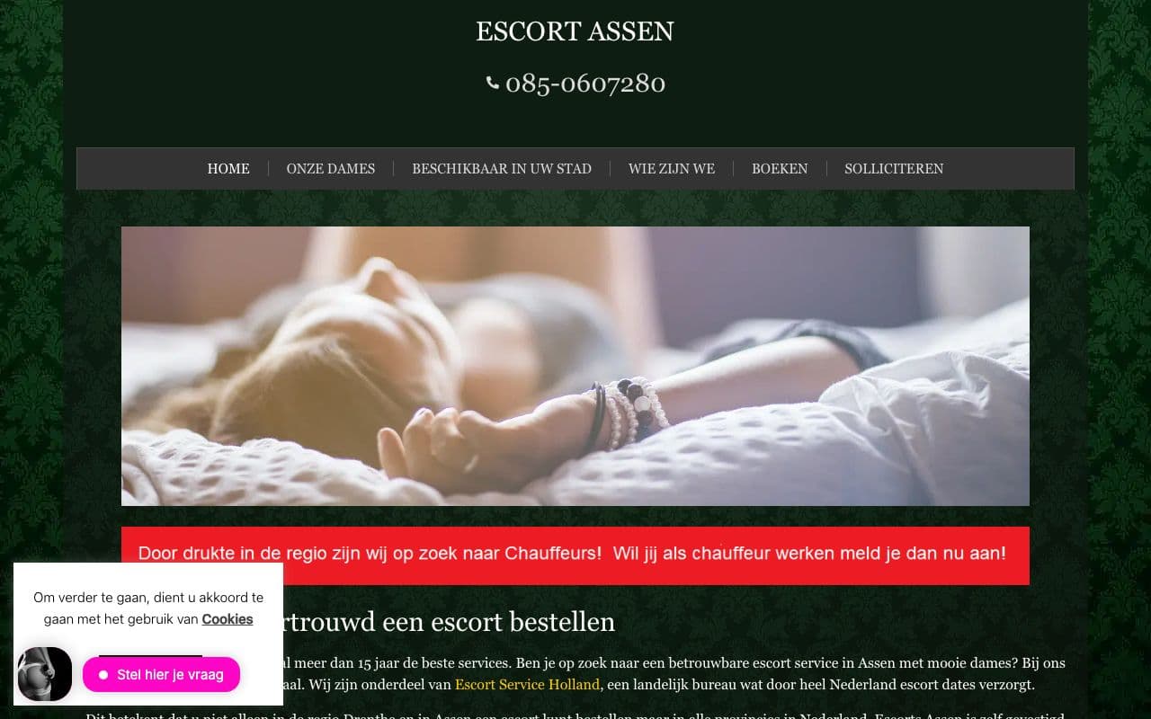 Escort Services Assen — Professionele escort service in Assen en omgeving.