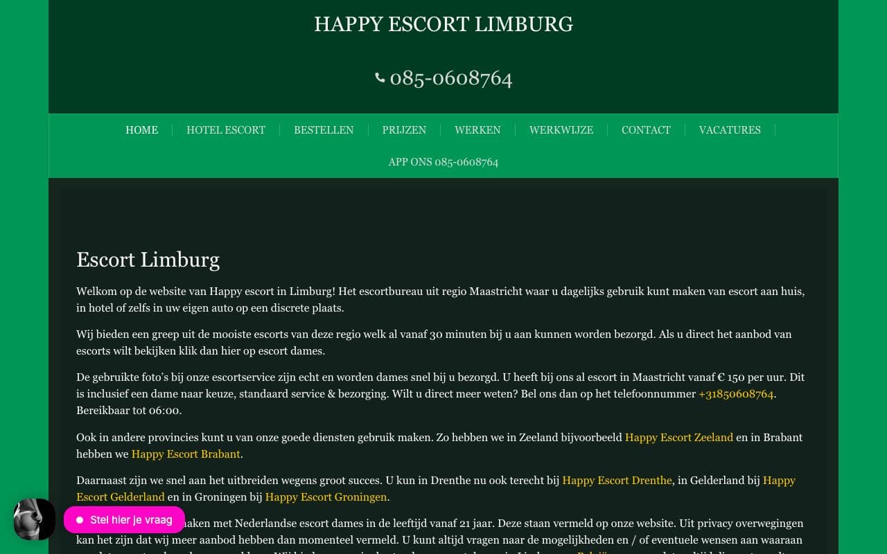 Happy Escort Limburg — Escort service actief in heel Limburg.