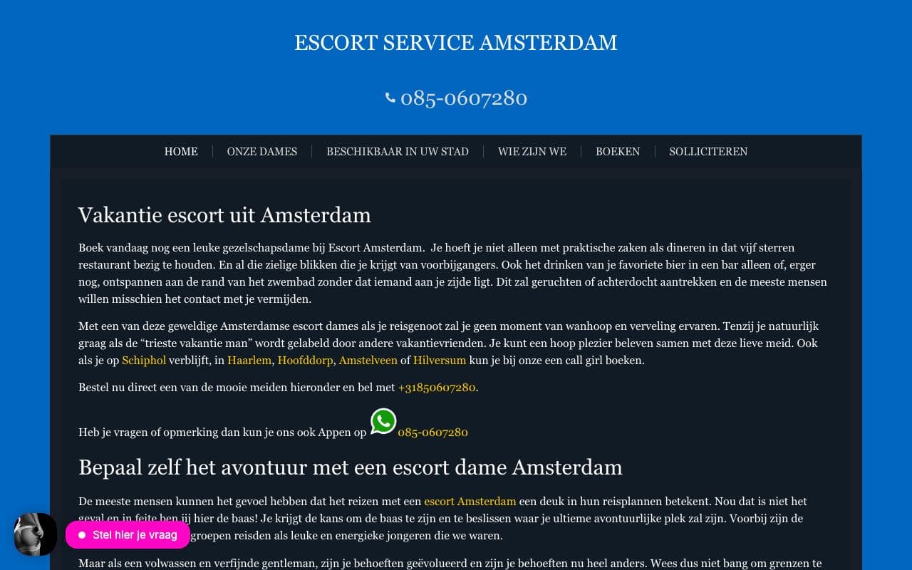 Escort Service Amsterdam — Betrouwbare escort service in Amsterdam en omstreken.