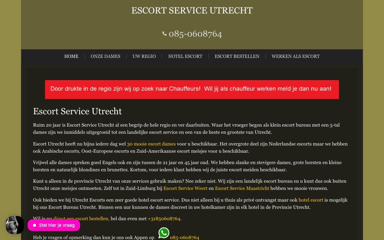 Escort Service Utrecht — Betrouwbare escort service in Utrecht en omstreken.
