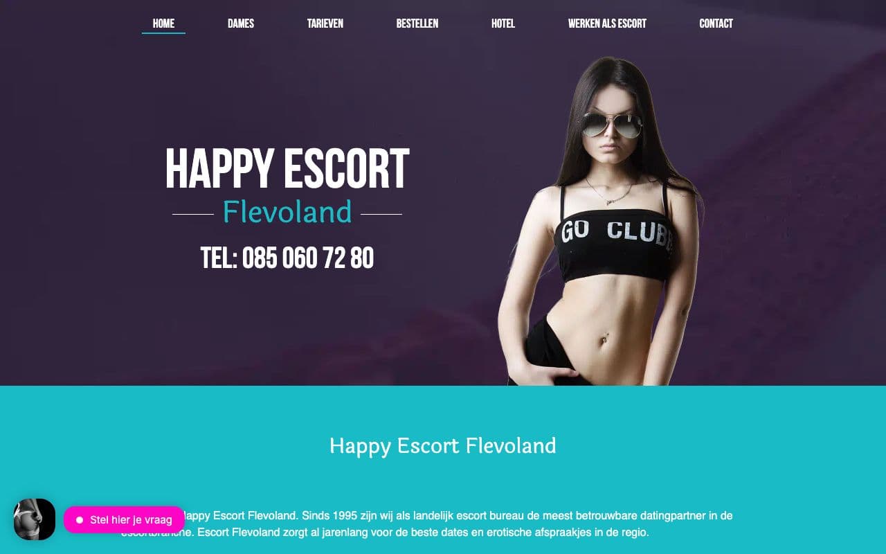 Happy Escort Flevoland — Escort service actief in heel Flevoland.