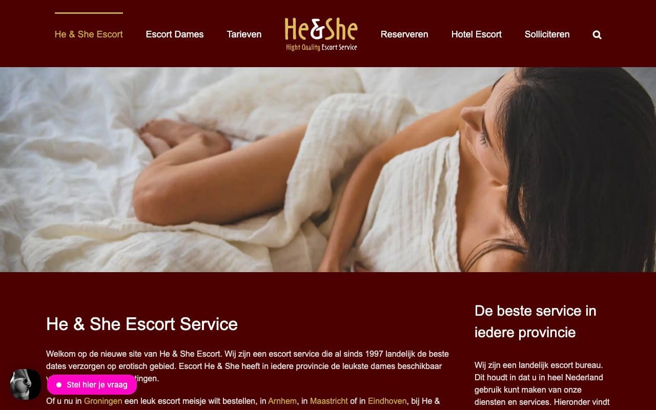 He & She Escort — Landelijke escort service met hoge kwaliteit begeleiding.