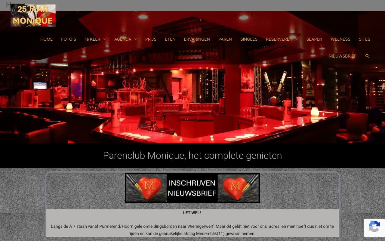 Parenclub Monique — Gastvrije parenclub met sauna en jacuzzi, ideaal voor beginners en ervaren swingers.