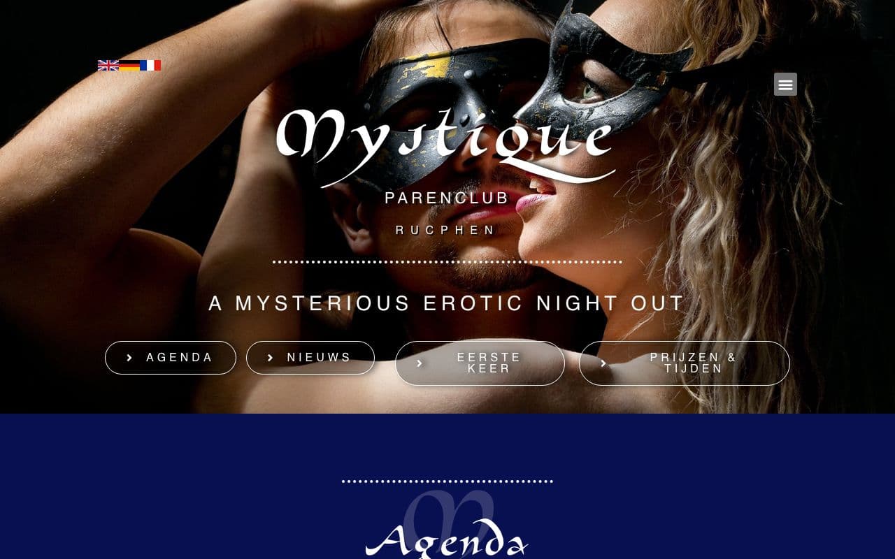 Parenclub Mystique — Toegankelijke parenclub bij Breda met sauna, bubbelbad en diverse themakamers.