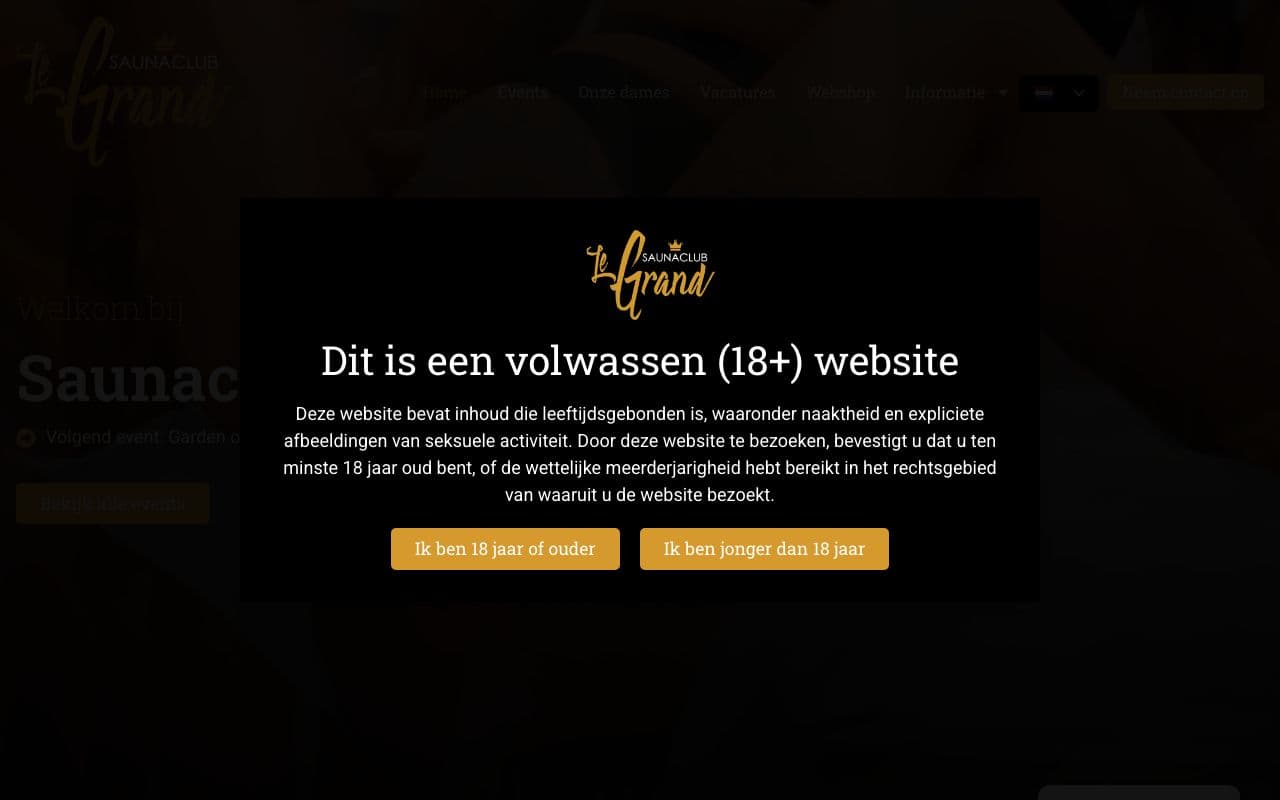 Saunaclub Le Grand — Bekende erotische saunaclub bij Breda met all-inclusive entree en wellnessfaciliteiten.