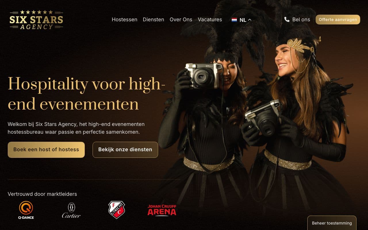 Six Stars Agency — Beste hostessbureau van de Benelux met 15+ jaar ervaring in high class begeleiding.